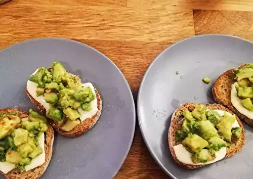 Tartines d'avocats snackées 