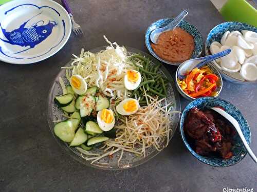 Gado gado avec sauce saté rapide          