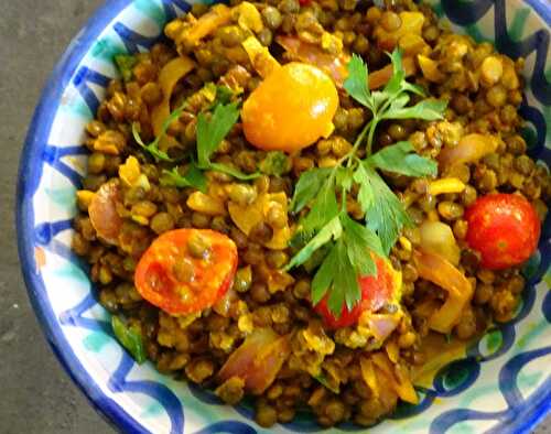 Salade marocaine de lentilles