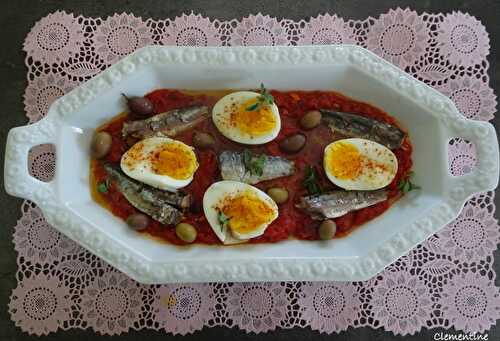 Salade méchouia aux sardines à l'huile