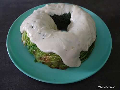 Timbale de chou vert et crème au taleggio 