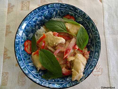 Poulet au curry vert