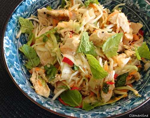 Salade vietnamienne au poulet, chou blanc et menthe de Nigella Lawson