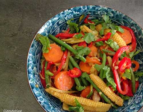 Légumes sautés au gingembre