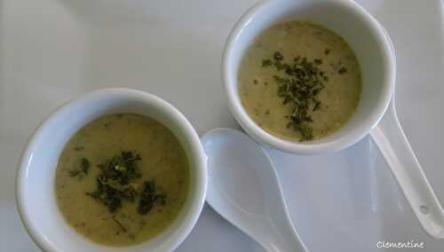 Soupe crémeuse de courgettes