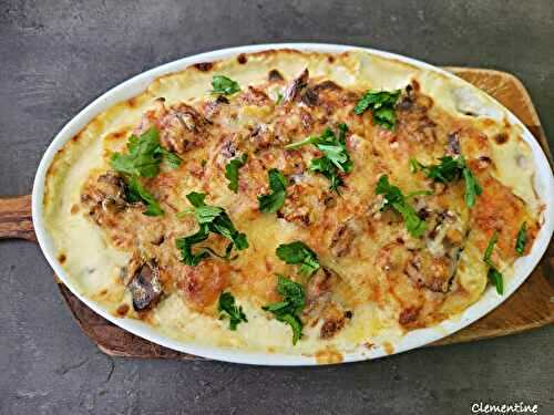 Gratin de légumes aux sardines en boîte