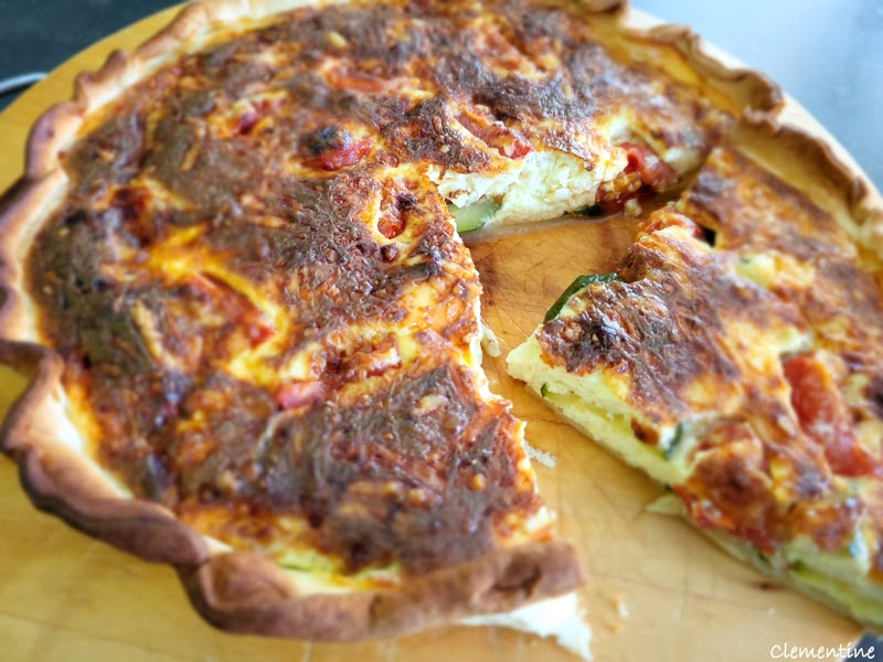 Tarte salée aux courgettes et fromage de chèvre