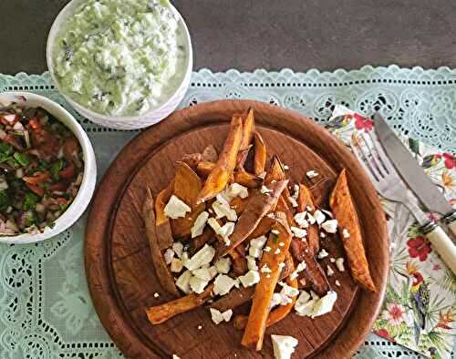 Frites de patates douces et 2 sauces