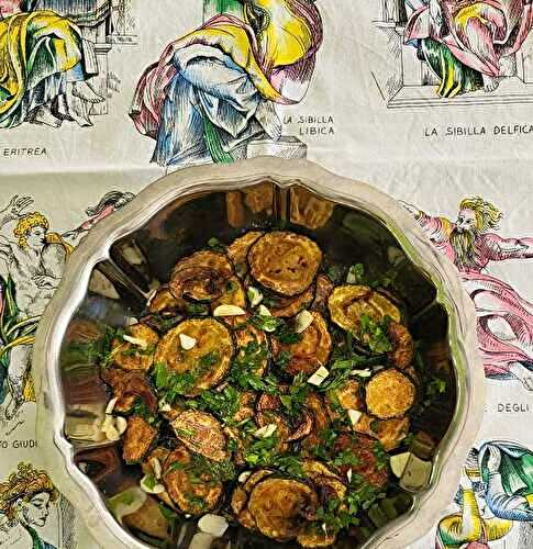 Concia di zucchine - courgettes frites de la cuisine juive