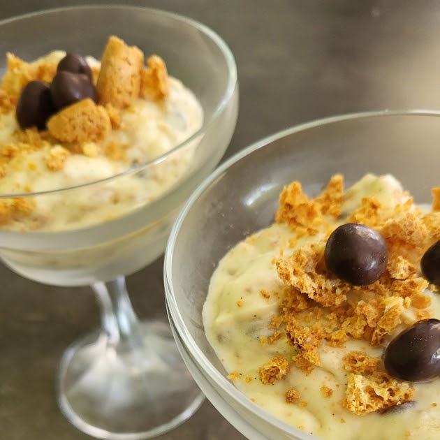 Dessert aux amaretti et grains de café au chocolat