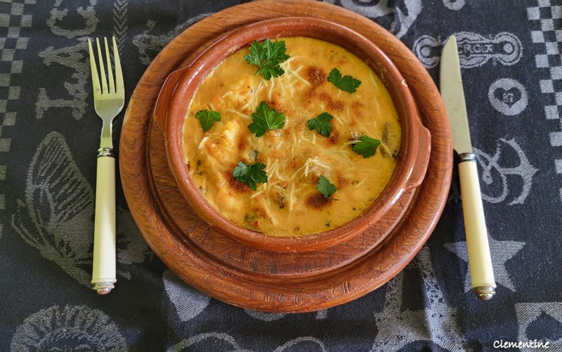 Gratin de crevettes roses à la truffe