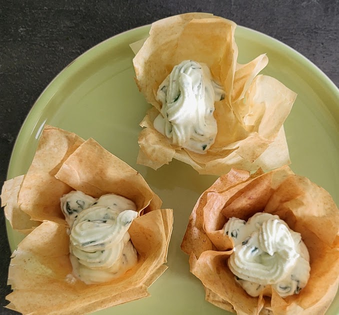 Barquette de filo à la crème de mascarpone au gingembre