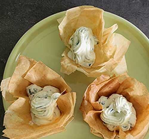 Barquette de filo à la crème de mascarpone au gingembre