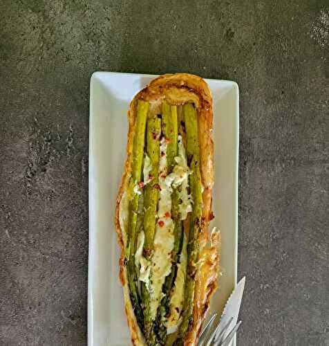 Barquette feuilletée aux asperges