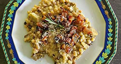 Fregola sarde aux artichauts et scamorza fumé de Simone Zanoni