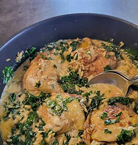 Orzo crémeux au poulet Cajun