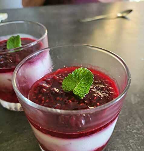 Panna cotta light aux framboises