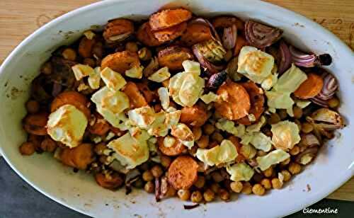 Feta au four et pois chiches