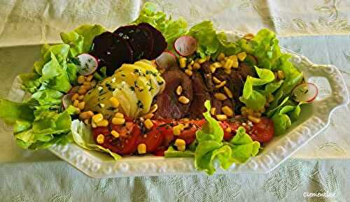 Salade de magret de canard sauce au miel