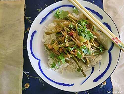 Haricots verts avec cacahuètes