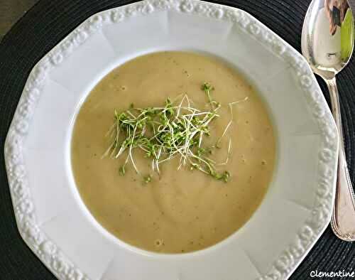 Potage pommes de terre et cresson alénois