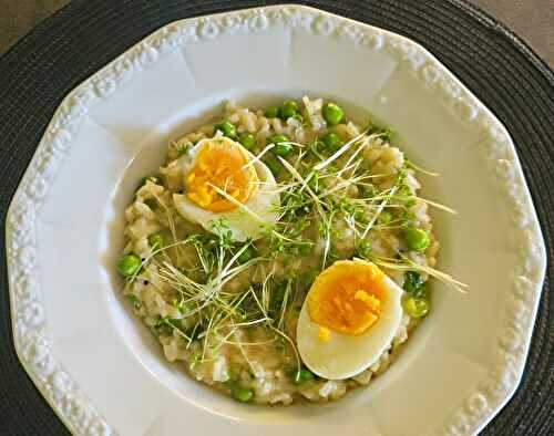 Risotto crémeux au parmesan et cresson alénois