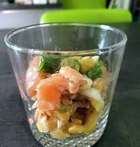 Tartare de saumon à la mangue