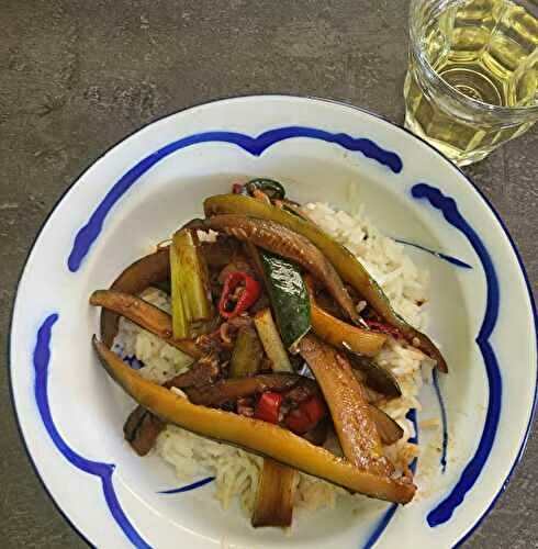 Courgettes Sichuan sautées