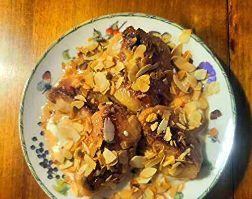 Pêches poêlées, skyr et fleur d'oranger