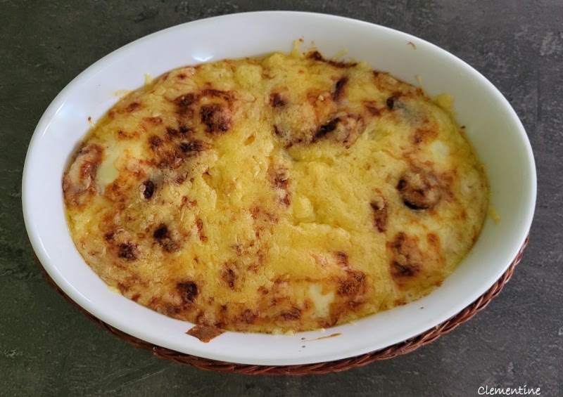 Gratin d'oeufs durs à l'oignon et au comté