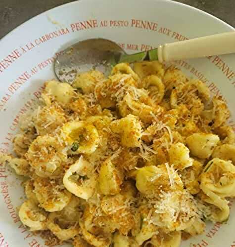 Orecchiette au chou-fleur et chapelure 