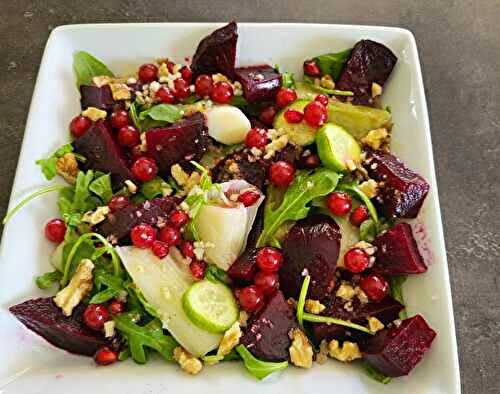 Salade de betteraves et poireaux