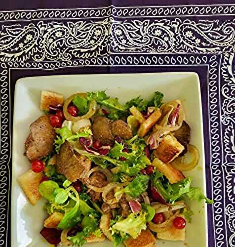 Salade de foies de volaille et groseilles