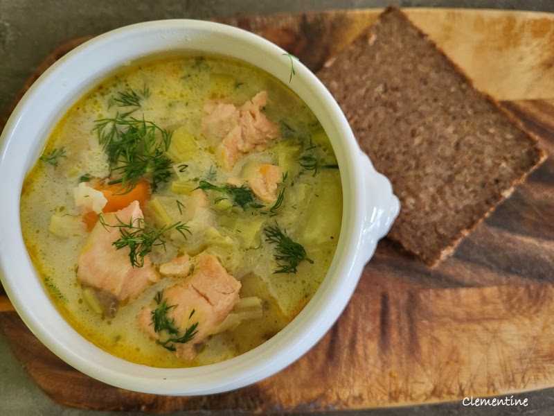 Soupe finlandaise au saumon