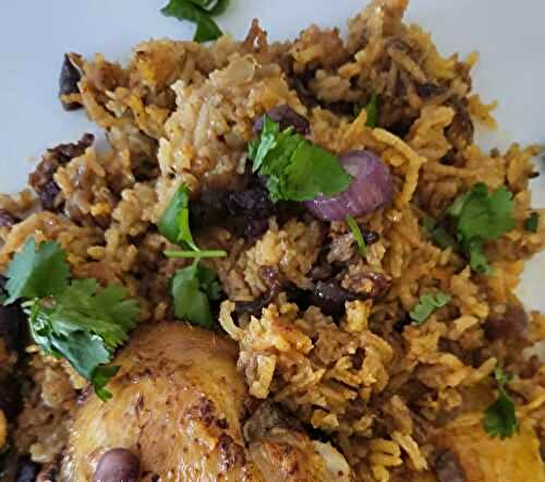 Poulet épicé, butternut et riz