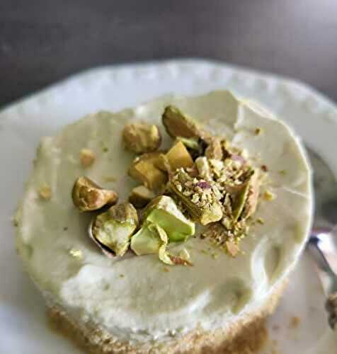 Cheesecake pistache et fleur d'oranger