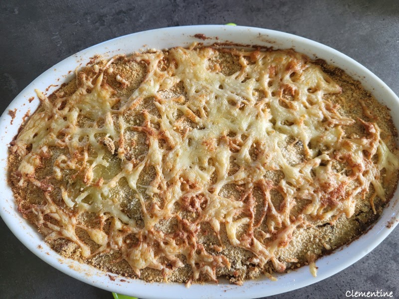 Gratin de chou vert et purée de pommes de terre
