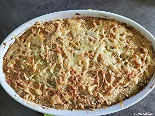 Gratin de chou vert et purée de pommes de terre