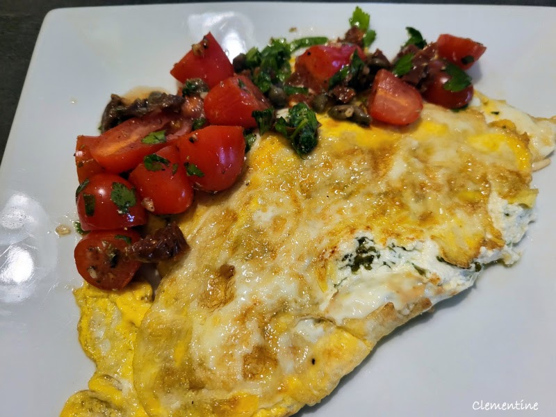 Omelette farcie à la ricotta
