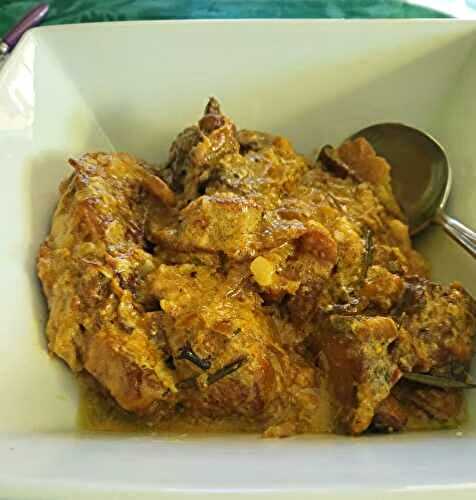 Rouelle de porc sauce au miel et risotto au citron