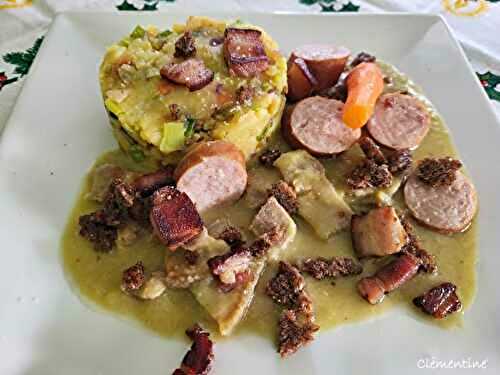 Soupe de pois cassés déstructurée