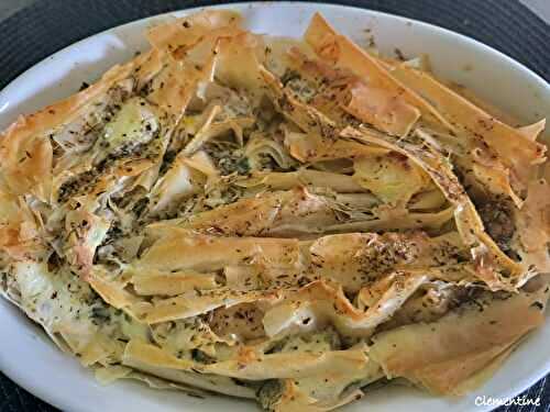 Tarte filo salée poire et Fourme d'Ambert