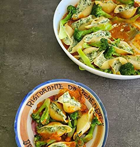 Conchiglie farcies à la ricotta aux épinards