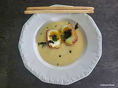 Œuf mollet frit sauce hollandaise & caviar et confidences