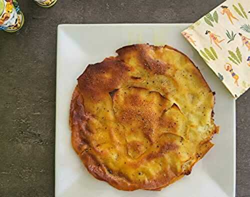 Focaccia al formaggio furbissima con pane carasau - Une focaccia au fromage super astucieuse avec du pain carasau