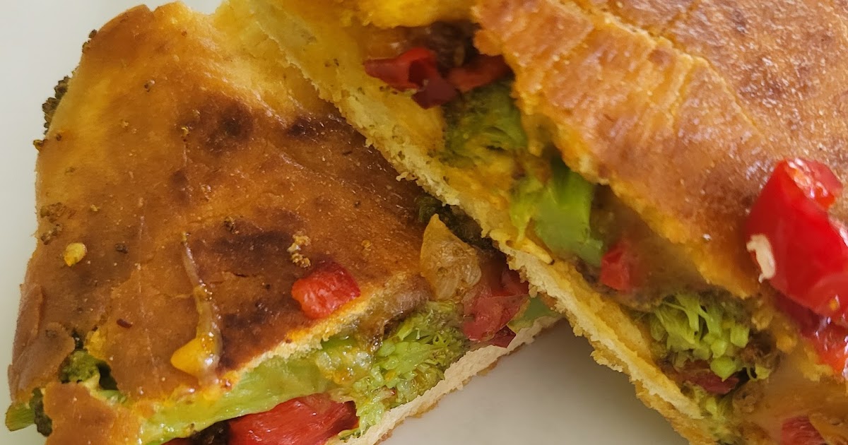 Puccia au brocoli et poivron rouge
