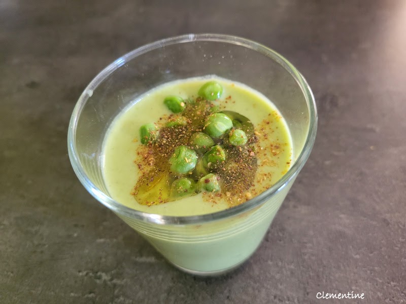Soupe froide aux petits pois