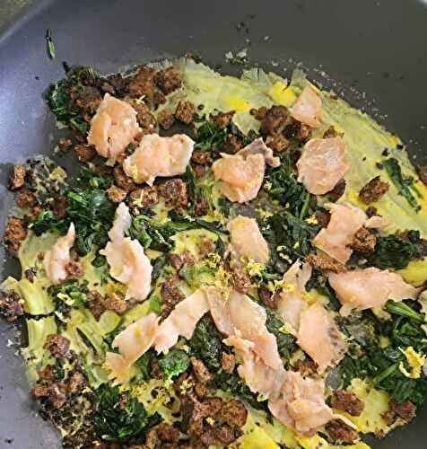 Omelette au saumon fumé et pain de seigle de Jamie Oliver