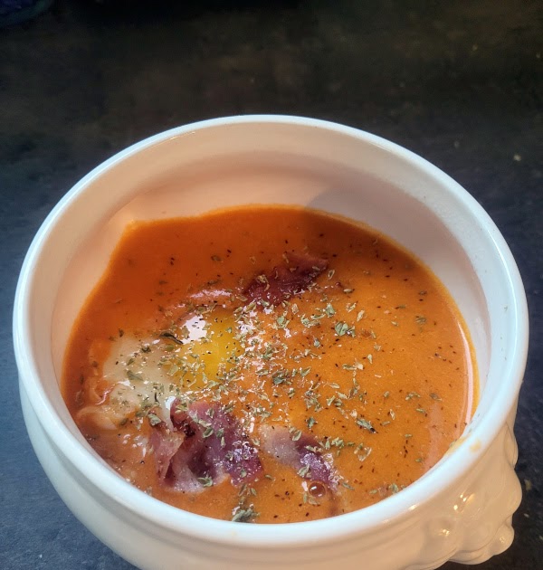 Crème de sobrasada à l'œuf poché