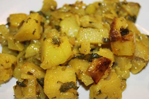 Pommes de terres à l'étouffée aux fanes de radis